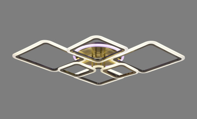 Люстра светодиодная F13012/6 LED AB+RGB 208W 780*520*130