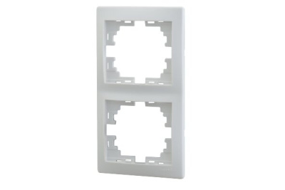 Рамка 2-м Мира вертик. белая.Lezard