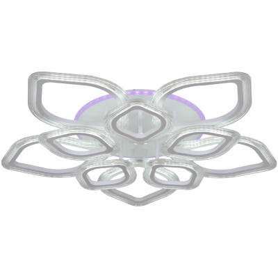 Люстра светодиодная S209827/5+5A WH+RGB с пультом 180W 14400lm диам.770cм
