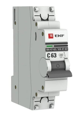 Выключатель авт.мод. 1п. С63 ВА 47-63 EKF 