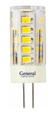 Лампа св/д General G4 12V 5W 2700 пластик 653200 Лампа св/д General G4 12V 5W 2700 пластик 653200