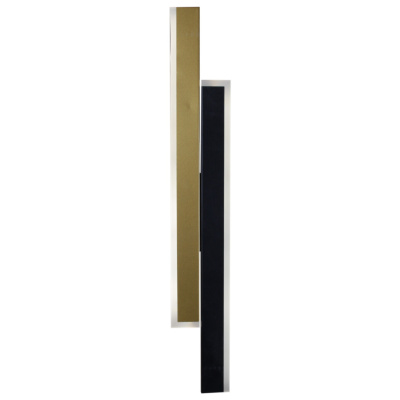 Светильник настенный S211487/1 LED BK+GD 15W 3К-4К-6К 600*35*90