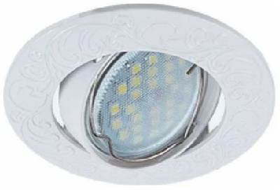 Точечный светильник Ecola DL144A  поворот.Лианы белый  