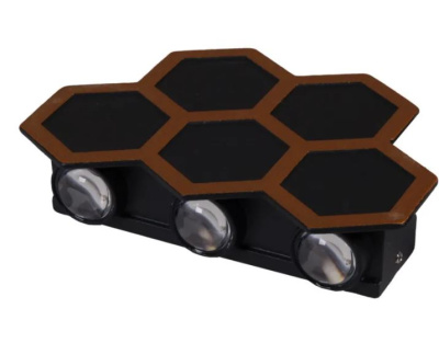 Светильник настенный S286222-005U LED5*1W BK+GD 170**120*43мм 