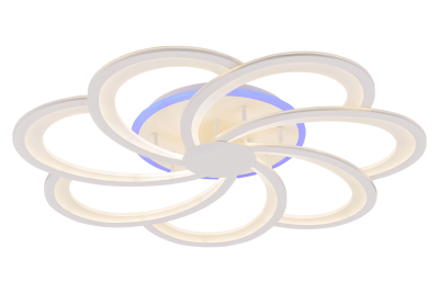 Люстра светодиодная F13040/7 LED WT+RGB диам.75см