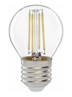 Лампа св/д General нитевидная шарик проз. E27 15W 4500К Лампа св/д General нитевидная шарик проз. E27 15W 4500К