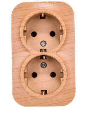 Розетка 2м. б/з ОУ IONICH (UNIVersal) Сосна