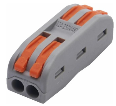 Клеммная колодка с рычагом проходная 2*(0,08-4,0мм) 32А STEKKER