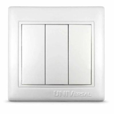 Выключатель 3кл. "Севиль" белый UNIVERSAL
