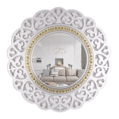 Зеркало 21век 4750 (диам,47см) серебро с золотом