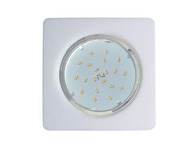 Светильник встраиваемый Ecola GX53 Квадрат легкий белый 5357