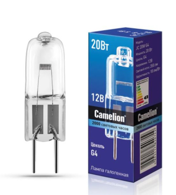 Лампа галогеновая G4 20W 12V Uniel
