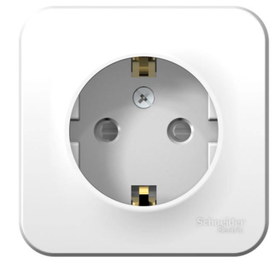 Розетка 1м. с/з 16А ОУ Schneider BLANCA белый