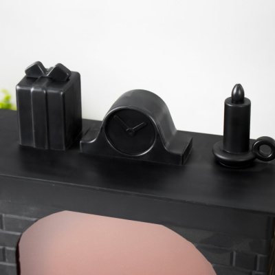 Светильник декор. св/д КАМИН отбатареек-эфф.живого огня.11*29*30см,медно-черный