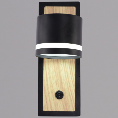 Светильник настенный S222540/1 GX53 BK+WOOD