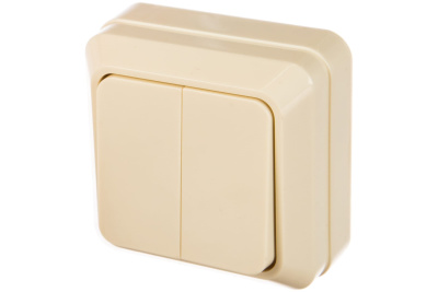 Выключатель2-х кл "Олимп" ОП бежев. UNIVERSAL
