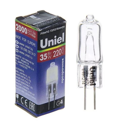 Лампа галогеновая G4 35W 220V Uniel