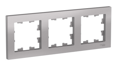 Рамка 3м СУ Schneider AtlasDesign алюминий