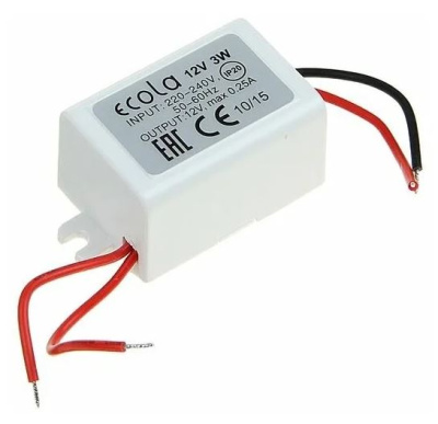 Блок питания LED24V-3W для диодной точки Ecola MR16 Блок питания LED24V-3W для диодной точки Ecola MR16
