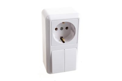 Блок ОП БКВР-428 Оптима (2кл выкл + роз с/з) бел Кунцево