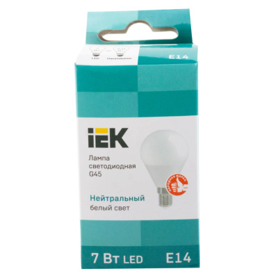 Лампа  св/д LED G45 шар 3вт Е14 4000K IEK Лампа  св/д LED G45 шар 3вт Е14 4000K IEK