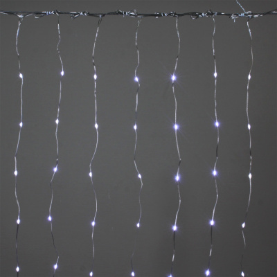Гирлянда-занавес "РОСА" А-963 WT 2*2 м/160LED прозрачный провод (БЕЛЫЙ ЦВЕТ)