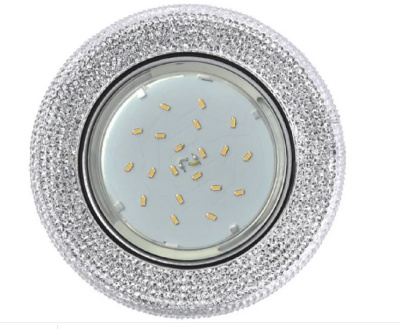 Точечный светильник Ecola GU5.3 "Модерн" с подсв. Прозр/Хром