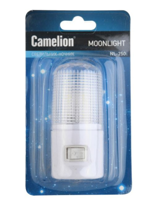 Ночник  Camelion NL-250, св/д 0,5W выкл.