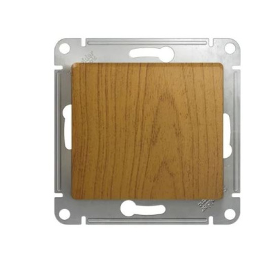 Выключатель 1 кл. СУ Schneider GLOSSA мех. тем.дуб