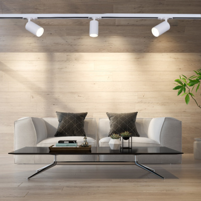 Светильник трековый на шинопровод GU10 135*82*55 белый S206311