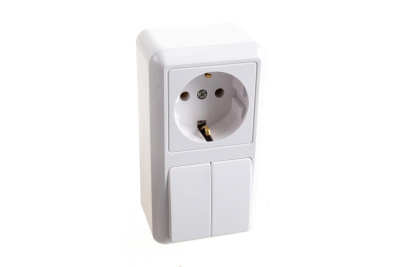 Блок ОП БКВР-428 Оптима (2кл выкл + роз с/з) бел Кунцево