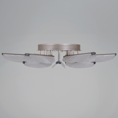 Люстра светодиодная S200490/6+6LED champagne silver 216W 810*150