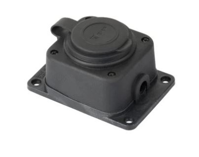 Розетка нар. уст. 16A 2P+E каучук IP44
