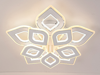 Люстра светодиодная L322043-5+5 WH+CR 410W диам.630