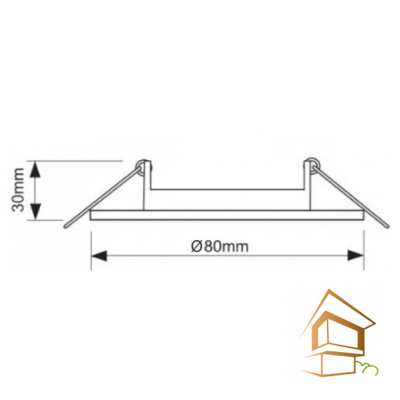 Точечный светильник Ecola DL90 Бронза
