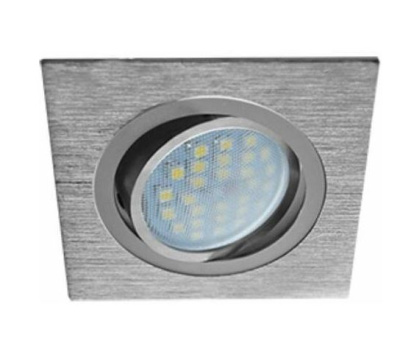 Точечный светильник Ecola DL205 GU5.3 поворот.Квадрат шлиф.Алюм/Хром
