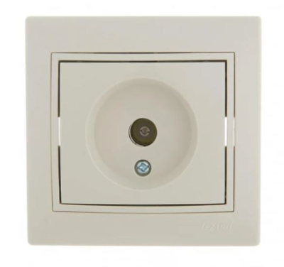 Розетка ТВ оконечная  Мира крем. Lezard