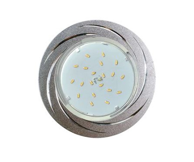 Светильник встр. Ecola GX53 H4 Вихрь Матовое Хром/Алюм. 20*110