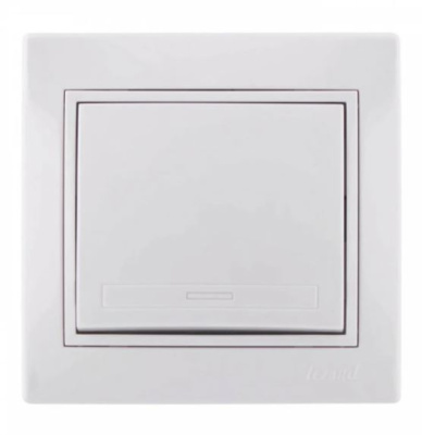 Выключатель 1кл. проходной Мира белый  Lezard