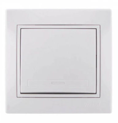 Выключатель 1-кл.  Мира белый  Lezard