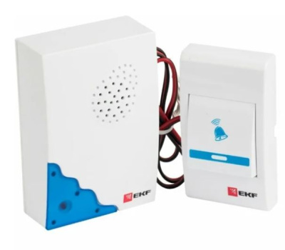 Звонок беспров. EKF Basic 36 мелодий 2*AA шнур 1,2м DBW-001