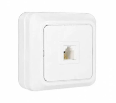 Розетка телеф. "Олимп" бежев. ОП UNIVERSAL