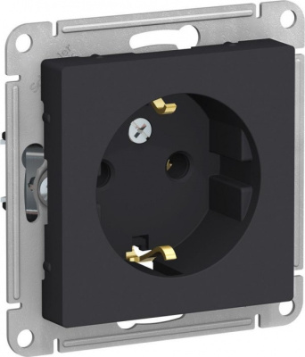 Розетка мех.1м с/з СУ Schneider AtlasDesign карбон