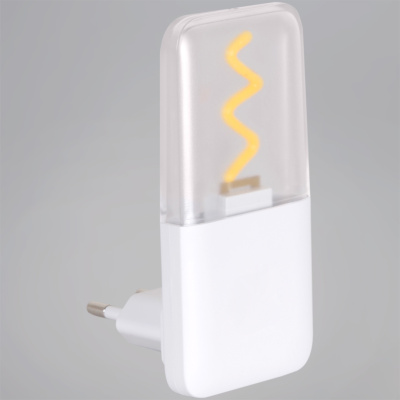 Ночник ФИТИЛЬ ПРОЗРАЧНЫЙ S203302 с фотосенсором 0,5W 220V 95*47