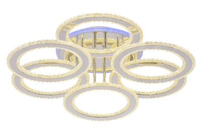 Люстра светодиодная F15217/6 LED CR/RGB 324W 660*140