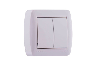 Выключатель 2кл.ОП Lezard DEMET белый