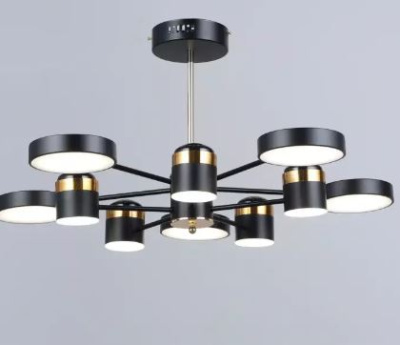 Люстра светодиодная F11102/5+5 LED BK+FGD 150W 806*430