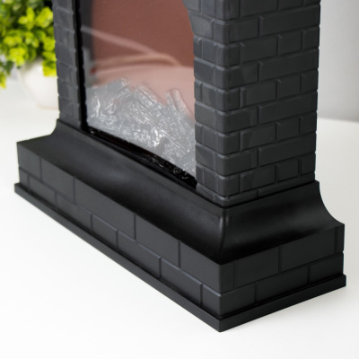 Светильник декор. св/д КАМИН отбатареек-эфф.живого огня.11*29*30см,медно-черный