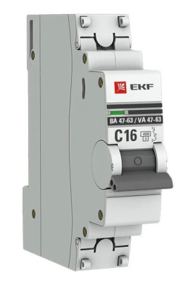 Выключатель авт.мод. 1п. С16А ВА 47-63 EKF Basic