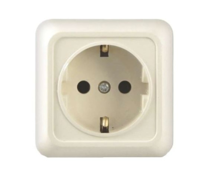 Розетка 1м с/з 16А 220В "Олимп" бежев. UNIVERSAL